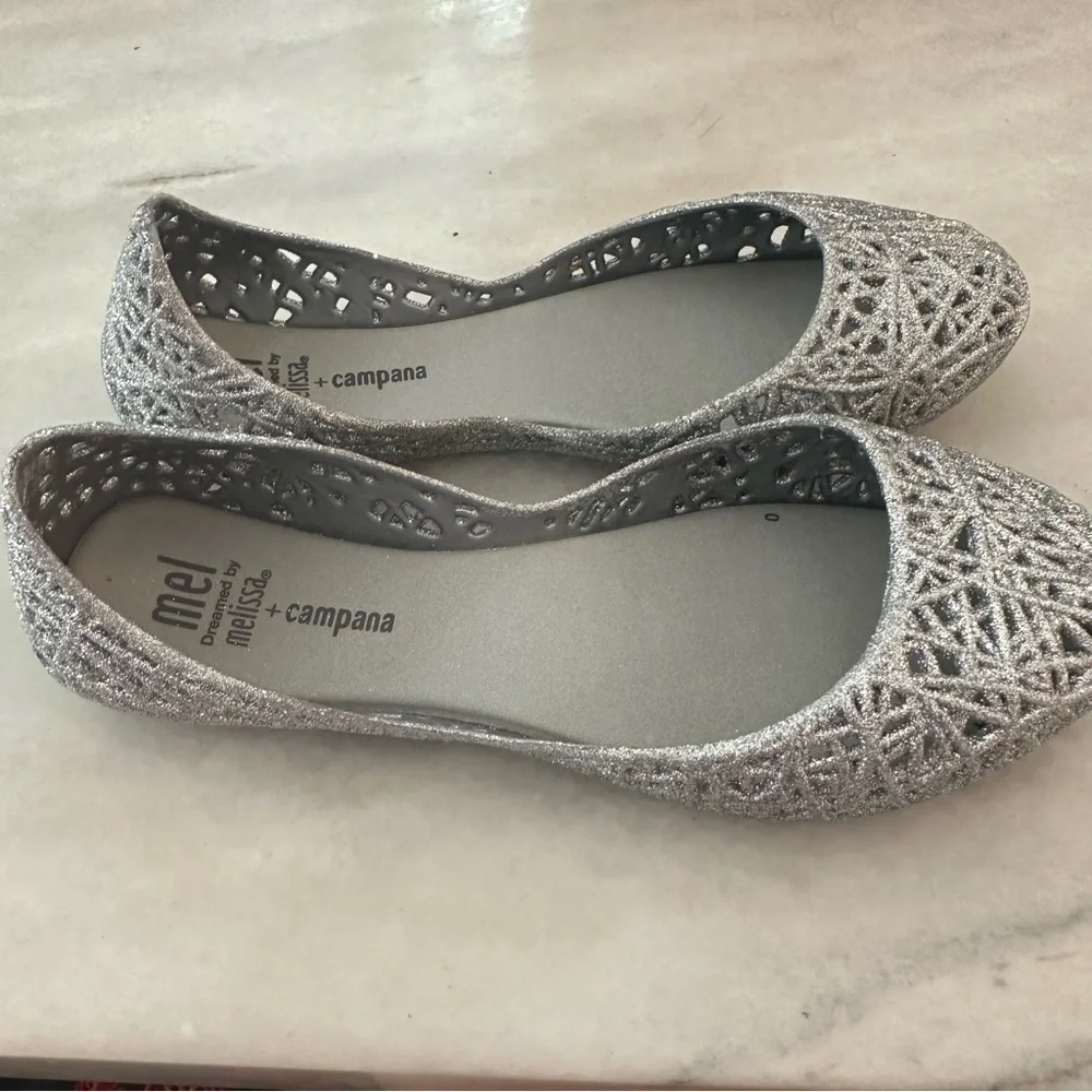 MELISSA CAMPANA Gilrs ZIG ZAG SILVER SIZE 1